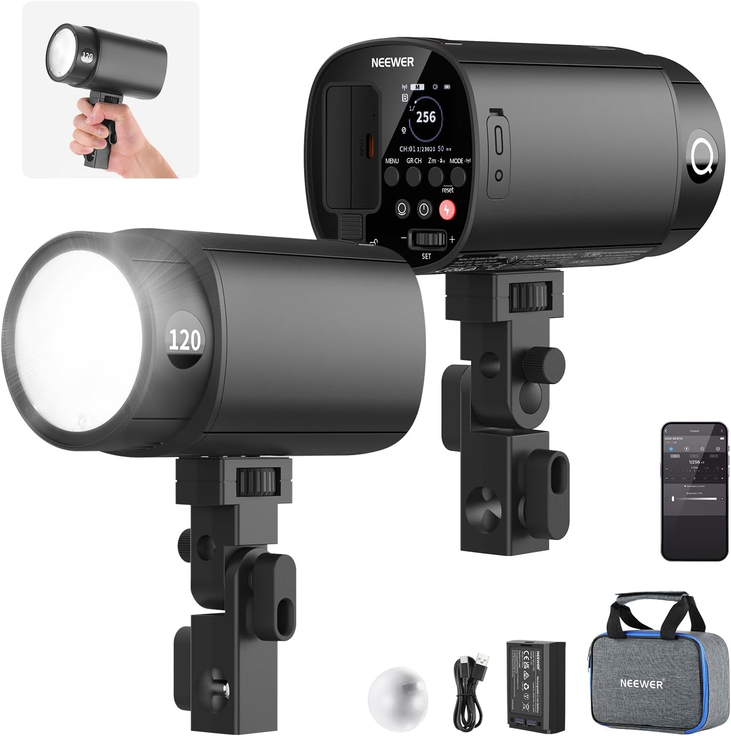 Portable Strobe Monolight - Вспышка NEEWER 120Ws 2.4G TTL для