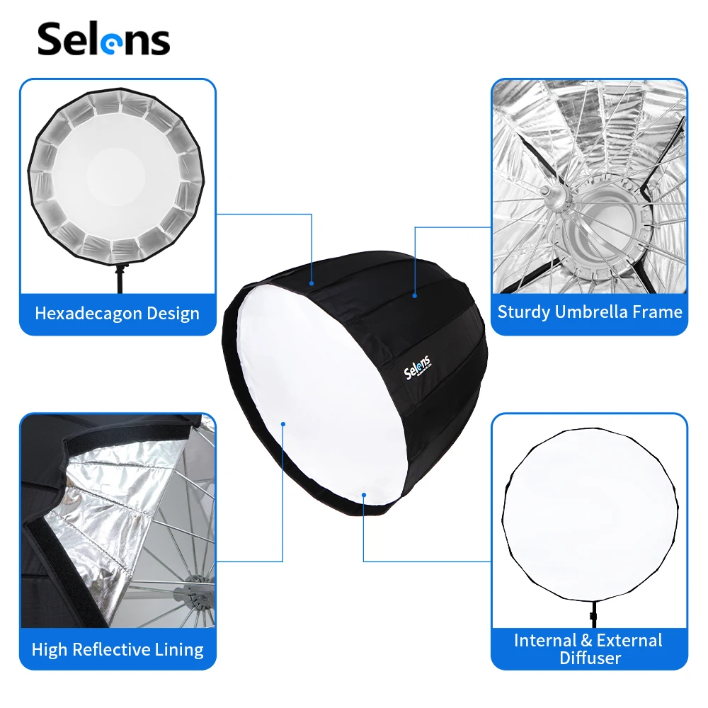 Selens 70/90/120 см складной с – обзор и цена Parabolic Umbrella Deep