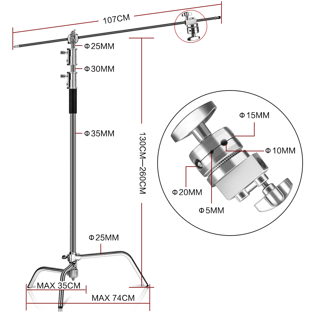 C-подставка для фотографий из  – обзор и цена Boom Arm Stand