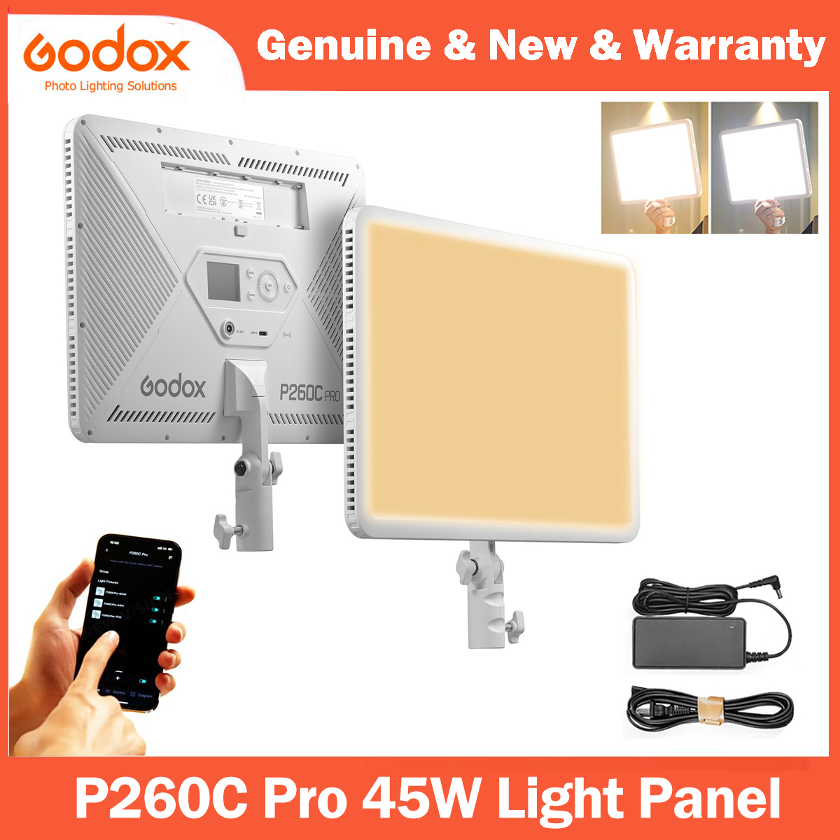 Godox P260C Pro Светодиодная п – обзор и цена Video Light Panel Led