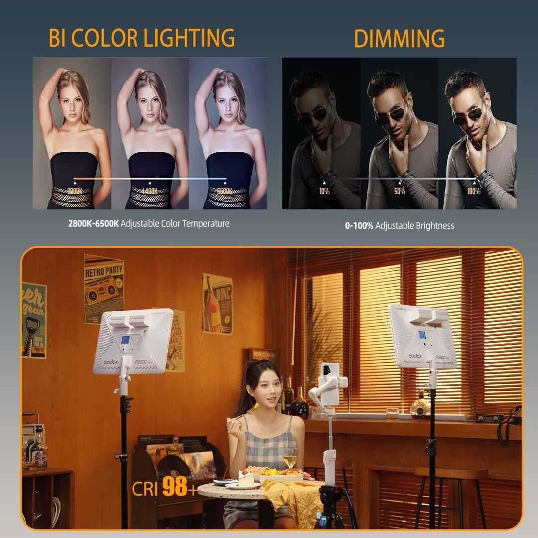 Godox P260C Pro Светодиодная п – обзор и цена Video Light Panel Led