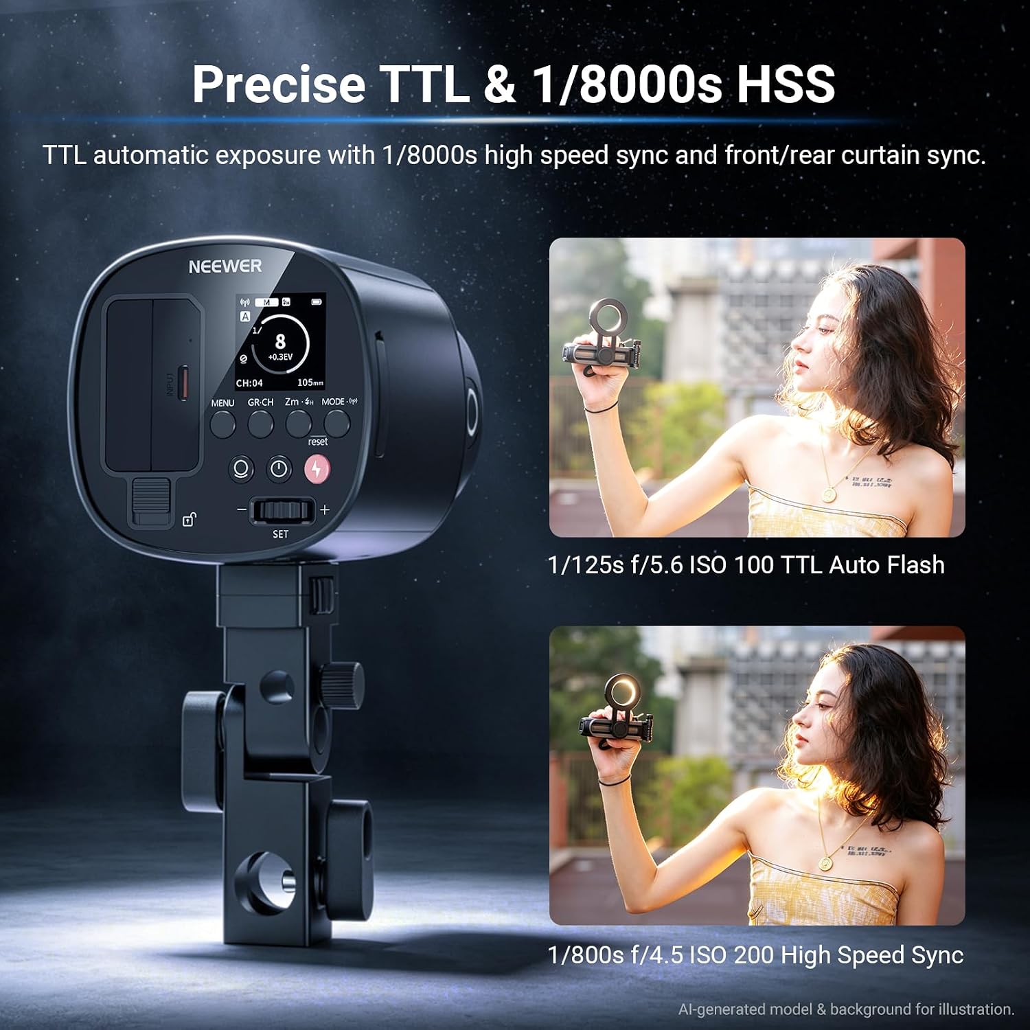 Вспышка NEEWER Q120 120Ws 2.4G – обзор и цена Portable Strobe Monolight